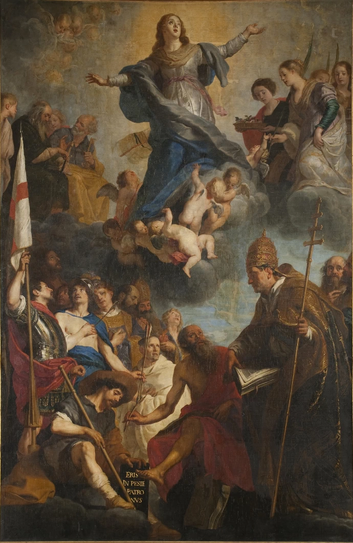 Venerazione della Vergine con Santi